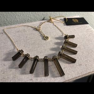 House of Harlow Chrysalis Necklace Smokey Quartz